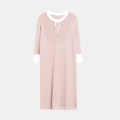 Style Korea Leisure Comfortable Mid-long Sleeve Dress